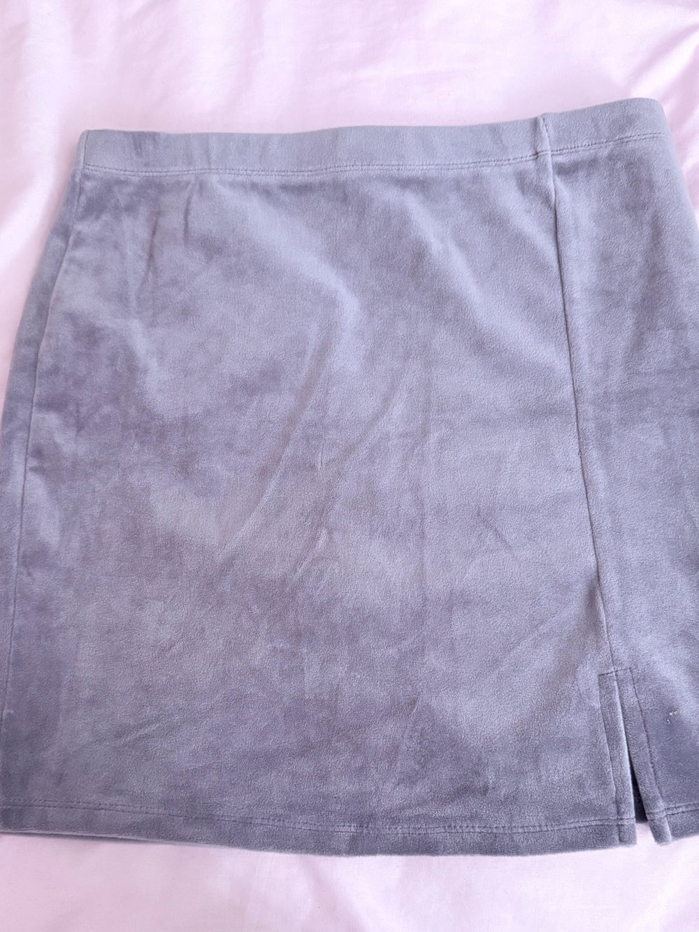 Classic Purple Suede Mini Skirt